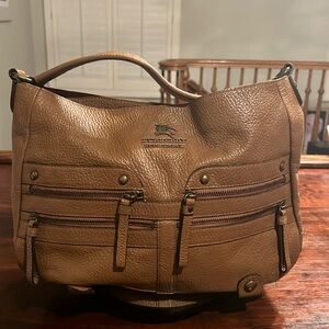 BURBERRY Blue Label Leather Shoulder Bag  Cappuccino